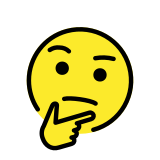 Rosto pensativo - OpenMoji