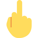 Dedo do meio - Twitter / X