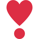 Exclamação de coração - Twitter / X