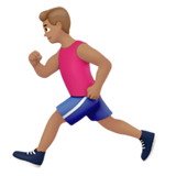 homem correndo: pele morena