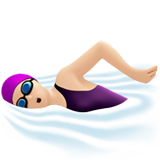 mulher nadando: pele clara