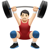 homem levantando peso: pele clara