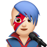 cantor homem: pele clara