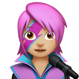 cantora: pele morena clara