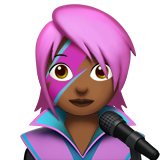 cantora: pele morena escura