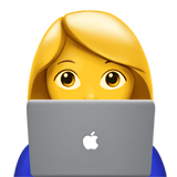mulher com laptop emoji