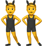 homens com orelhas de coelho