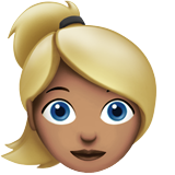 mulher: pele morena e cabelo loiro