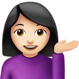 mulher com a palma virada para cima: pele clara