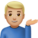 homem com a palma virada para cima: pele morena clara