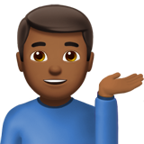 homem com a palma virada para cima: pele morena escura