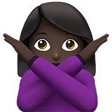 mulher fazendo gesto de “não”: pele escura