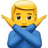 homem fazendo gesto de “não”