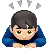 homem fazendo reverência: pele clara