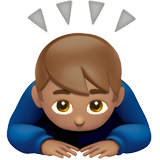 homem fazendo reverência: pele morena