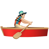 homem remando: pele clara