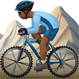 homem fazendo mountain bike: pele morena escura