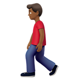 homem andando: pele morena escura