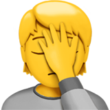 Pessoa mão na testa