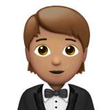 pessoa de smoking: pele morena