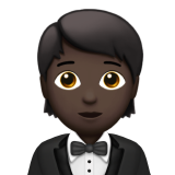 pessoa de smoking: pele escura