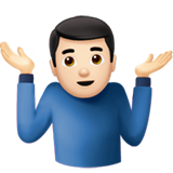 homem dando de ombros: pele clara