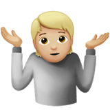 pessoa dando de ombros: pele morena clara