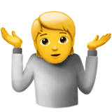 Emoji encolhendo ombros