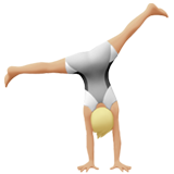 pessoa fazendo estrela: pele morena clara