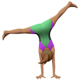 mulher fazendo estrela: pele morena