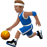 homem jogando basquete: pele morena