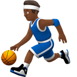 homem jogando basquete: pele morena escura