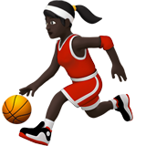 mulher jogando basquete: pele escura