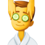 Homem recebendo massagem facial - Facebook