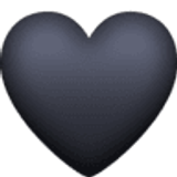 Coração preto - Facebook
