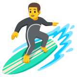 Homem surfista - Noto Color Emoji