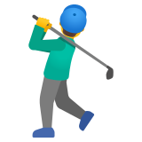 Homem golfista - Noto Color Emoji