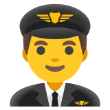 Piloto de avião homem - Noto Color Emoji