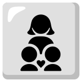 Família: mulher, menino e menino - Noto Color Emoji