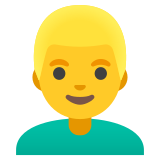 Homem: cabelo loiro - Noto Color Emoji
