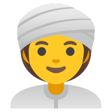 Mulher com turbante - Noto Color Emoji