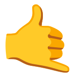 Sinal "me liga" - Noto Color Emoji