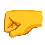 Punho esquerdo - Noto Color Emoji