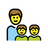 Família: homem, menino e menino - OpenMoji