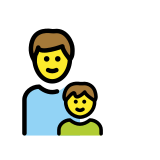 Família: homem e menino - OpenMoji