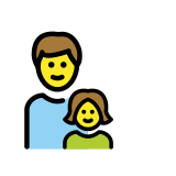 Família: homem e menina - OpenMoji