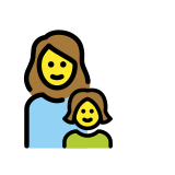 Família: mulher e menina - OpenMoji