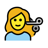 Mulher cortando o cabelo - OpenMoji