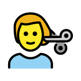 Homem cortando o cabelo - OpenMoji