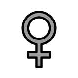 Símbolo de feminino - OpenMoji